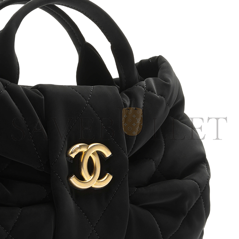 CHANEL MINI BOW BAG VELVET-EFFECT NYLON AS5849 02 (26*18*5cm)